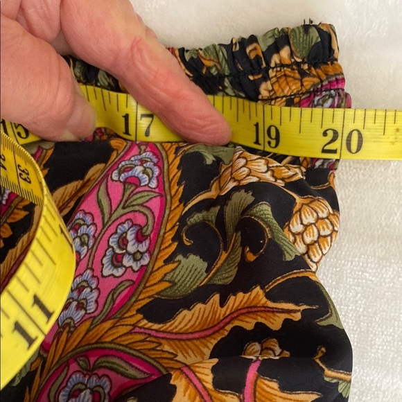 Chelsea & Theodore Pleated Red Green Maxi Skirt - Picture 13 of 13